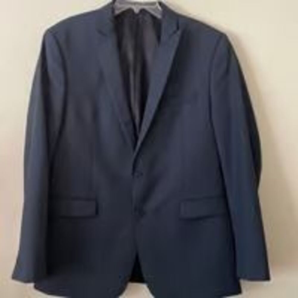 Mens Calvin Klein Extreme slim fit dress suit sports jacket blazer wool 44R blue